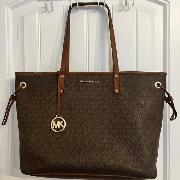 Michael Kors Handbags - Michael Kors Dark Brown Signature Tote